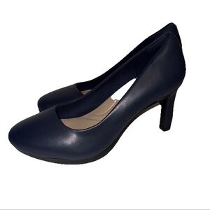 Clarks Classic Navy Heels Ambyr